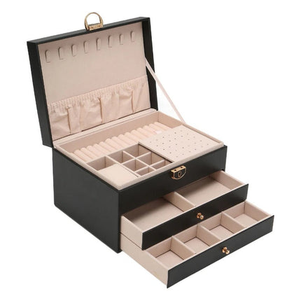 Chic Multi-Layer Jewelry Organizer with Pull-Out Drawers for Easy Access 5