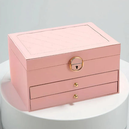 Chic Multi-Layer Jewelry Organizer with Pull-Out Drawers for Easy Access 8