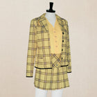 Chic Plaid Blazer Skirt Set for Women | Stylish Costume for Parties 0