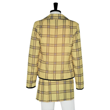 Chic Plaid Blazer Skirt Set for Women | Stylish Costume for Parties 2