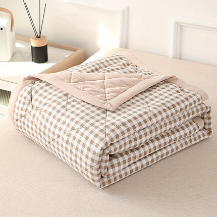 Chic Plaid | Cooling Blanket with Lightweight Design | Breathable Comfort for Warm Evenings 10