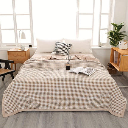 Chic Plaid | Cooling Blanket with Lightweight Design | Breathable Comfort for Warm Evenings 2