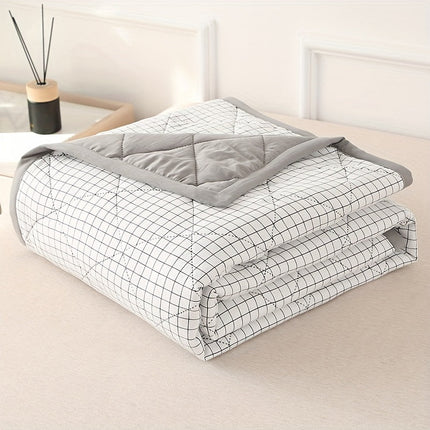 Chic Plaid | Cooling Blanket with Lightweight Design | Breathable Comfort for Warm Evenings 9