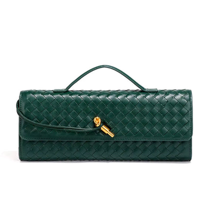Chic Vegan Leather Clutch Bag with Hand-Braided Design for Timeless Style 3