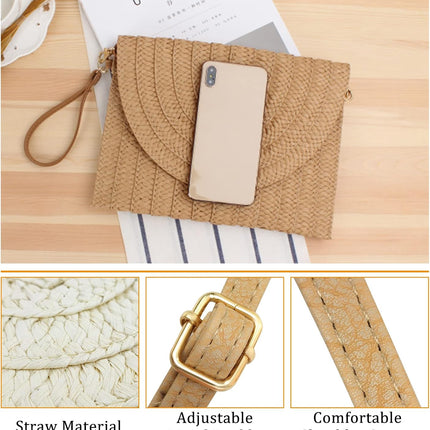 Chic Woven Straw Crossbody Bag with Adjustable Strap | Stylish Beach Purse for Effortless Summer Style 1