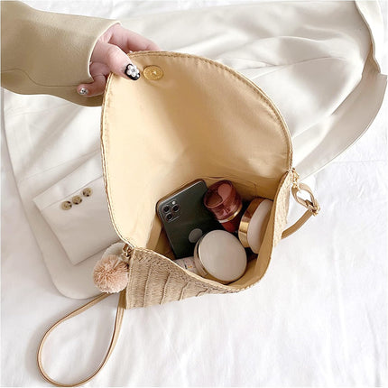 Chic Woven Straw Crossbody Bag with Adjustable Strap | Stylish Beach Purse for Effortless Summer Style 2