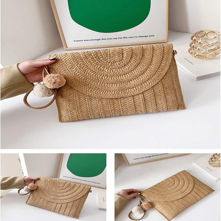 Chic Woven Straw Crossbody Bag with Adjustable Strap | Stylish Beach Purse for Effortless Summer Style 3