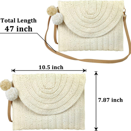 Chic Woven Straw Crossbody Bag with Adjustable Strap | Stylish Beach Purse for Effortless Summer Style 6