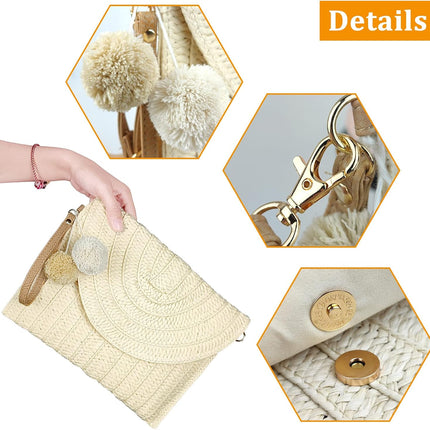 Chic Woven Straw Crossbody Bag with Adjustable Strap | Stylish Beach Purse for Effortless Summer Style 7