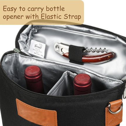 ChillMate | Insulated Dual Wine Bottle Carrier Bag with Padded Divider | Leakproof Design for Optimal Temperature 6