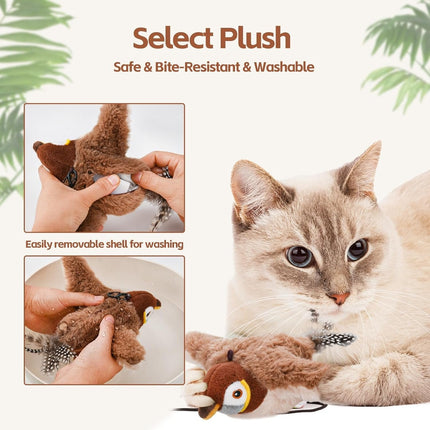 ChirpBuddy | Interactive Bird Toy for Cats with Realistic Sounds | Engaging Playtime for Natural Hunting Instincts 3