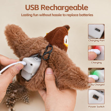 ChirpBuddy | Interactive Bird Toy for Cats with Realistic Sounds | Engaging Playtime for Natural Hunting Instincts 4
