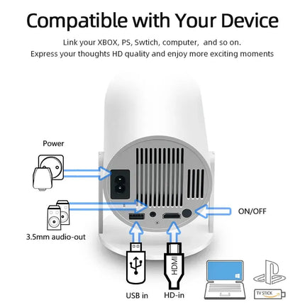 Cinemate™ | 4K Ultra HD Projector with Easy Setup & Streaming Capabilities | Immersive Home Cinema Experience 1