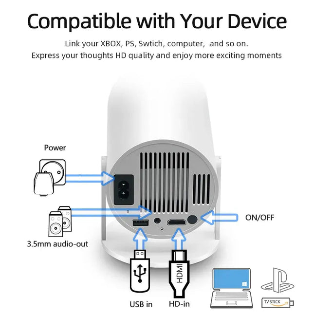 Cinemate™ | 4K Ultra HD Projector with Easy Setup & Streaming Capabilities | Immersive Home Cinema Experience 1
