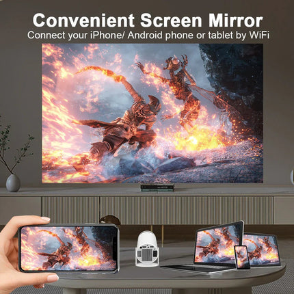 Cinemate™ | 4K Ultra HD Projector with Easy Setup & Streaming Capabilities | Immersive Home Cinema Experience 4