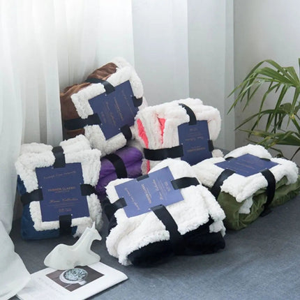 Crystal Cashmere Throw Blanket, Double Layer Soft Blanket with Plush Lining – image 8