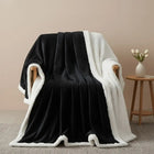 Crystal Cashmere Throw Blanket, Double Layer Soft Blanket with Plush Lining, Cozy Blanket for Bed and Couch