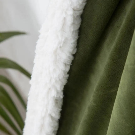 Crystal Cashmere Throw Blanket, Double Layer Soft Blanket with Plush Lining – image 4