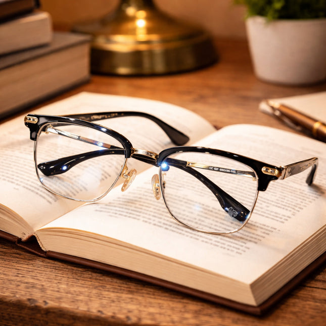 Classic Frame Reading Glasses with Anti-Glare Coating | Lightweight Eyewear for Clear Close Viewing 0