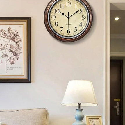 Classic Home Decor | Silent Wall Clock with Elegant Brown Finish | 30 cm Design for Serenity 1