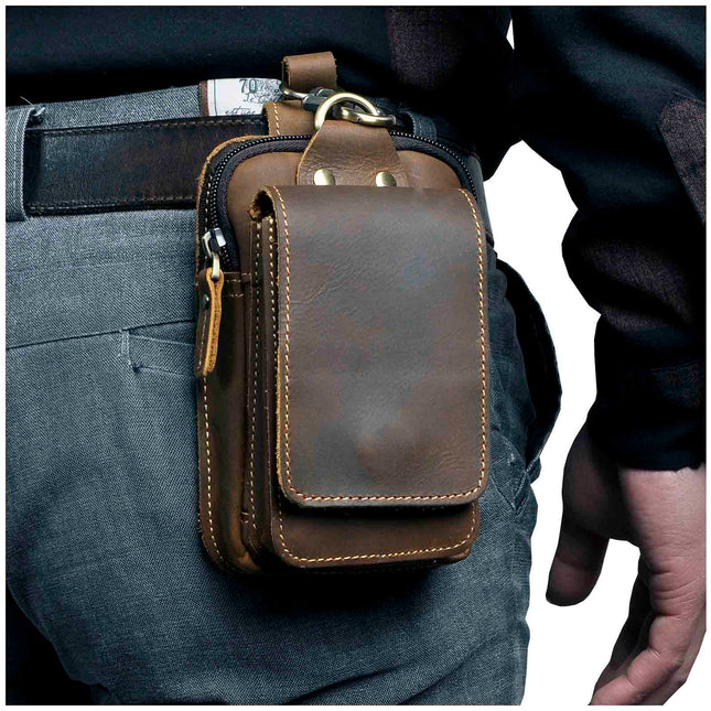 Classic Leather Waist Pack with Adjustable Strap | Stylish & Functional for Everyday Use 0
