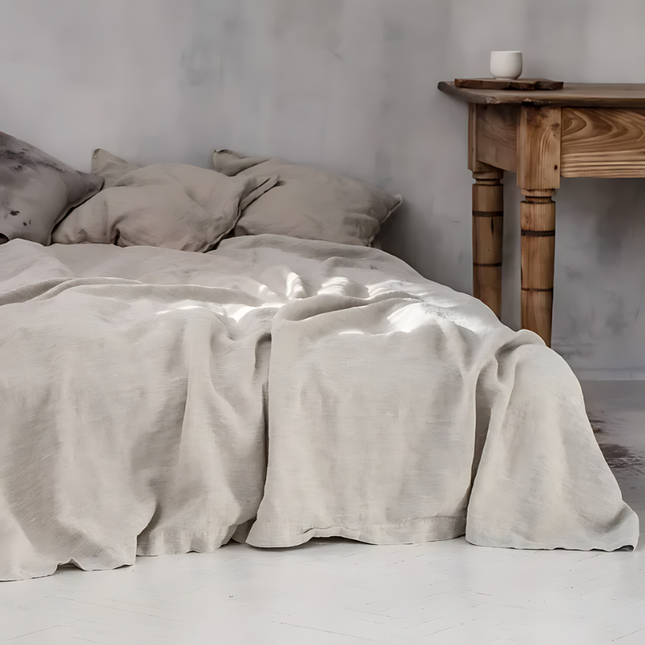 Classic Linen Bed Sheet Set with Hypoallergenic Properties | Breathable Comfort for Rejuvenating Sleep 1