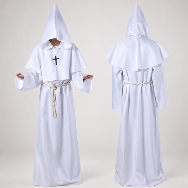 Classic Nun Costume | Adult Halloween Robe with Full-Length Design | Perfect for Themed Events 1