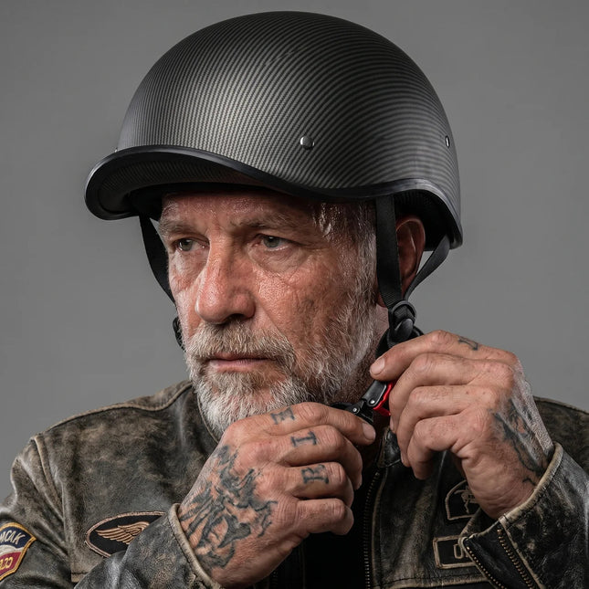 Classic Open-Face Motorcycle Half Helmet with Lightweight Design | Ideal for City Rides and Warm-Weather Travel 1