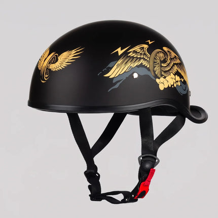 Classic Open-Face Motorcycle Half Helmet with Lightweight Design | Ideal for City Rides and Warm-Weather Travel 2