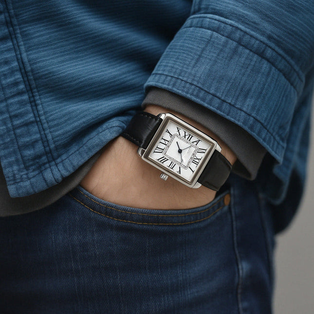 Classic Square | Men's Dress Watch with Roman Numeral Dial | Stylish Timepiece for Any Occasion 1
