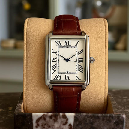 Classic Square | Men's Dress Watch with Roman Numeral Dial | Stylish Timepiece for Any Occasion 4