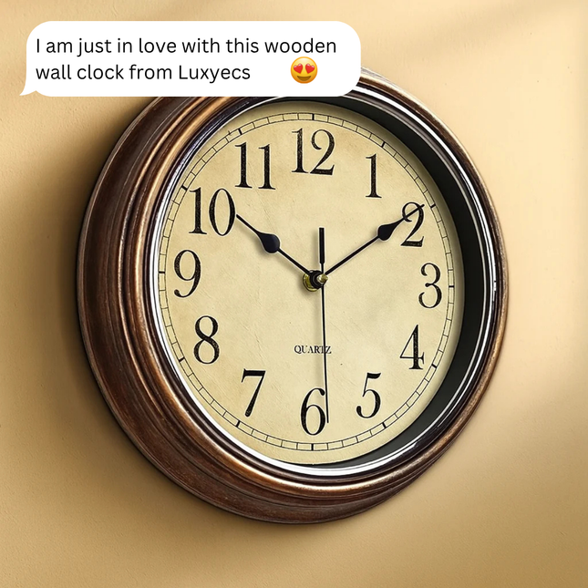 Classic Wooden Wall Clock with Silent Movement & Timeless Design | Perfect Home Decor 1