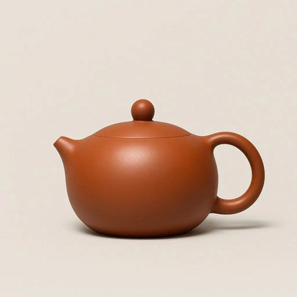 Ceramic Teapot, Red Clay Tea Pot for Kung Fu Brewing, Handmade Ceramic Teapot for Loose Leaf Tea and Tea Bags, 13.5 oz