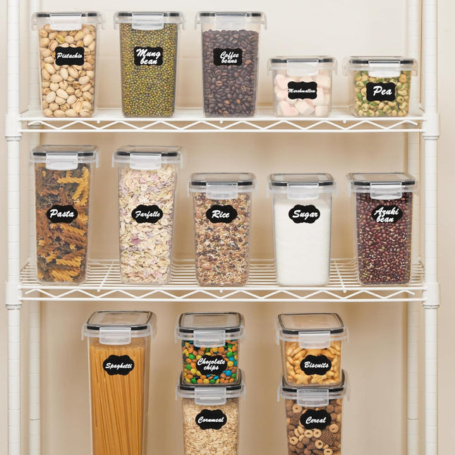 Clear Kitchen Storage Set | Airtight Food Storage Containers with Stackable Design | Efficient Organization for Pantry and Cabinet 1