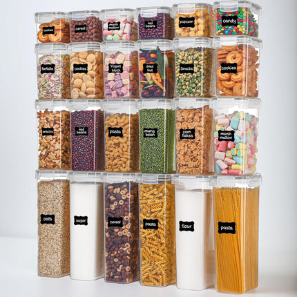 Clear Kitchen Storage Set | Airtight Food Storage Containers with Stackable Design | Efficient Organization for Pantry and Cabinet 2