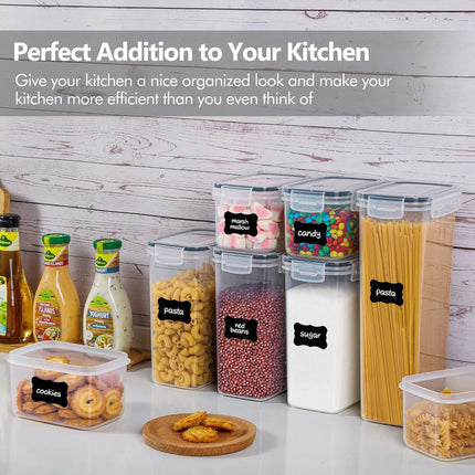 Clear Kitchen Storage Set | Airtight Food Storage Containers with Stackable Design | Efficient Organization for Pantry and Cabinet 4