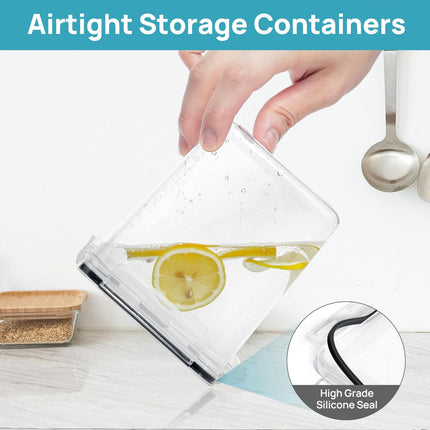 Clear Kitchen Storage Set | Airtight Food Storage Containers with Stackable Design | Efficient Organization for Pantry and Cabinet 6
