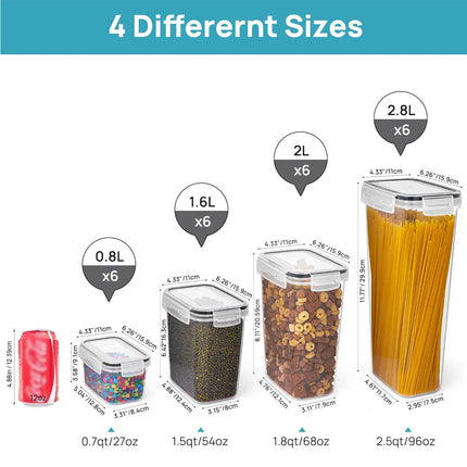 Clear Kitchen Storage Set | Airtight Food Storage Containers with Stackable Design | Efficient Organization for Pantry and Cabinet 7