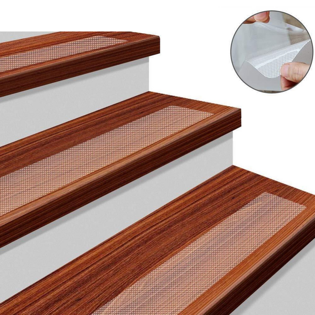 Clear Non-Slip Stair Treads | Anti-Slip Strips for Enhanced Safety | Ideal for Homes with Children and Seniors 0
