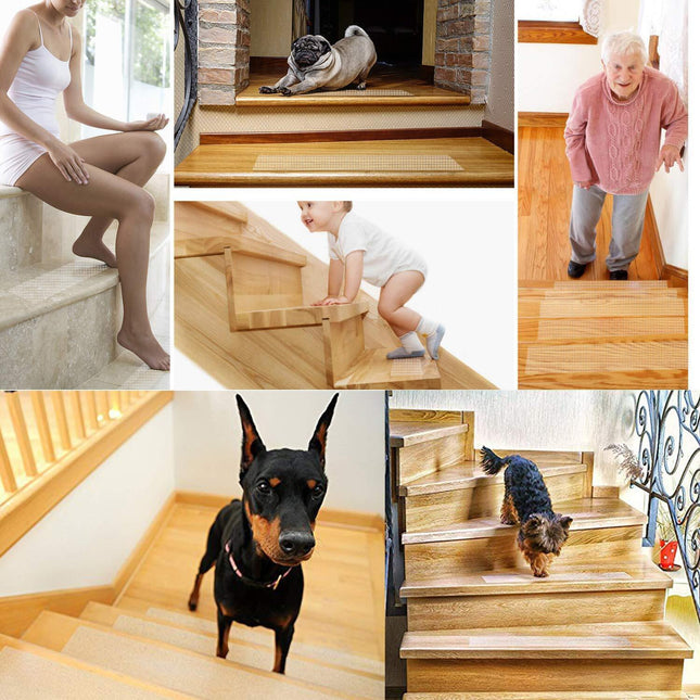 Clear Non-Slip Stair Treads | Anti-Slip Strips for Enhanced Safety | Ideal for Homes with Children and Seniors 1