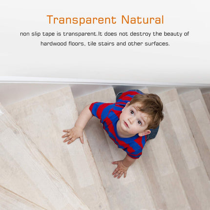 Clear Non-Slip Stair Treads | Anti-Slip Strips for Enhanced Safety | Ideal for Homes with Children and Seniors 5