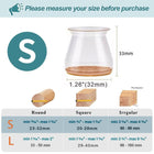 Clear Silicone Chair Leg Caps with Integrated Felt Pads for Smooth Sliding 0