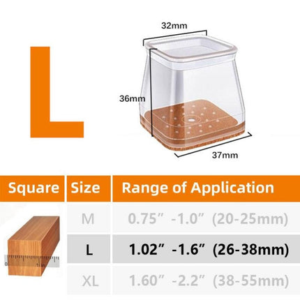 Clear Silicone Chair Leg Caps with Integrated Felt Pads for Smooth Sliding 10