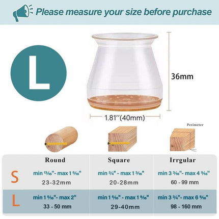 Clear Silicone Chair Leg Caps with Integrated Felt Pads for Smooth Sliding 8