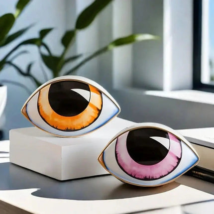Ceramic Eye Ornament, Ceramic Figurine for Bookshelf Decor – image 5