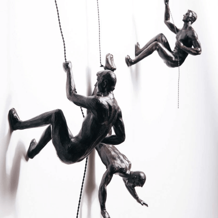 ClimbArtis | Metal Wall Sculpture Art of Climber with Handcrafted Resin Design | Inspirational Decor for Strength and Growth 1