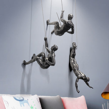 ClimbArtis | Metal Wall Sculpture Art of Climber with Handcrafted Resin Design | Inspirational Decor for Strength and Growth 7
