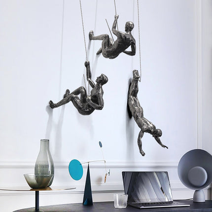 ClimbArtis | Metal Wall Sculpture Art of Climber with Handcrafted Resin Design | Inspirational Decor for Strength and Growth 8