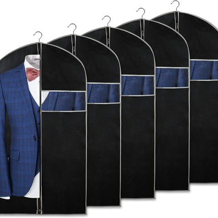 Clothing Storage Covers | 10-Pack Breathable Garment Bags with Clear Window | Lightweight & Durable for Travel and Home 0