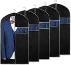 Clothing Storage Covers | 10-Pack Breathable Garment Bags with Clear Window | Lightweight & Durable for Travel and Home 0